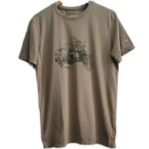 Kuhl Men's Motorcycle Short Sleeve Graphic T Shirt Green Size L Organic Cotton